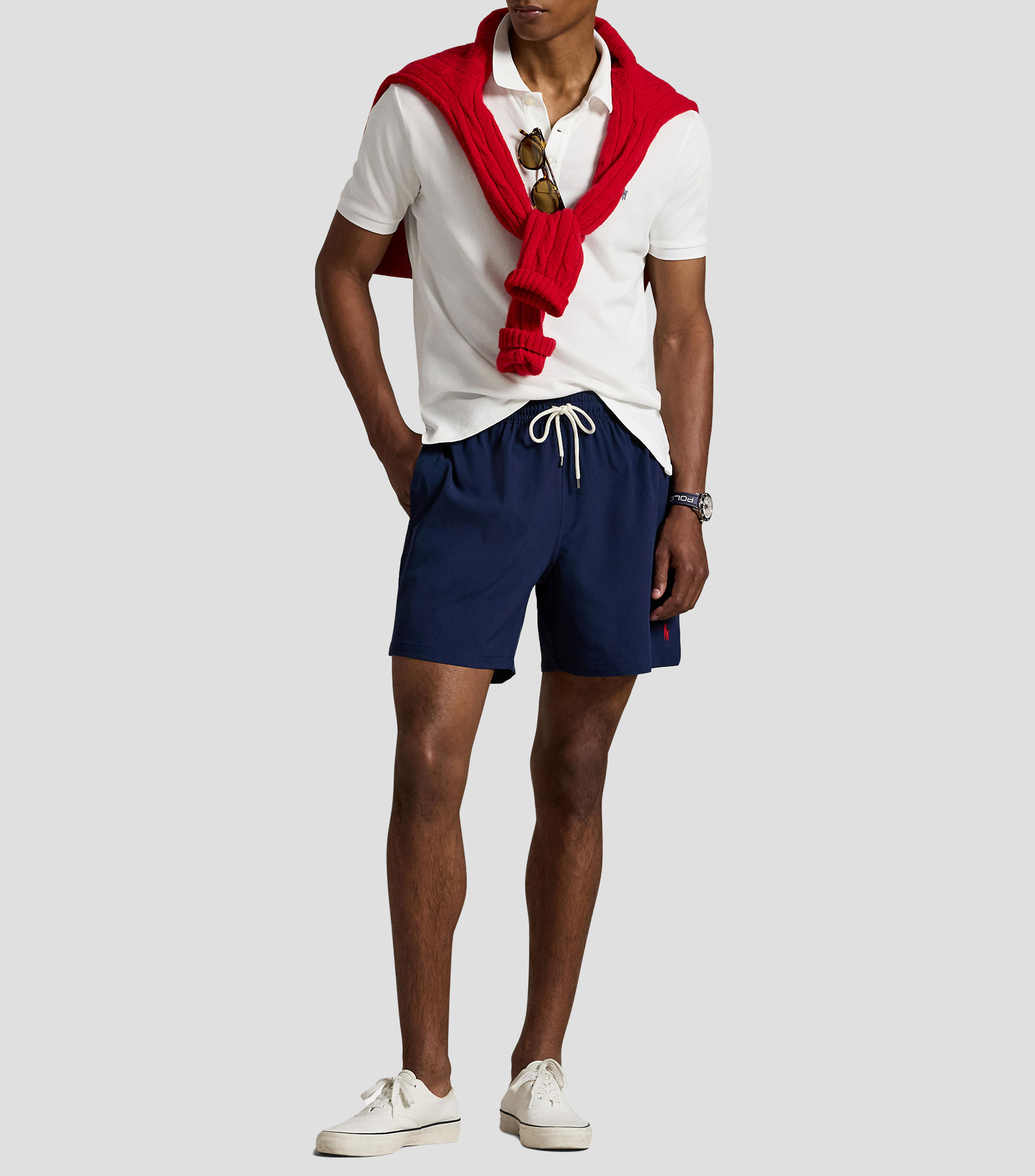 Traje de baño largo liso Hombre